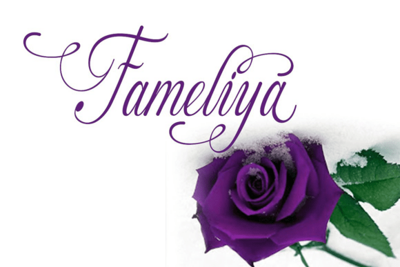 Fameliya: A Script Font for Digital Design