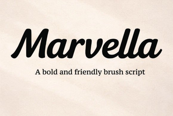 Marvella: A Script Font for Bold Digital Branding