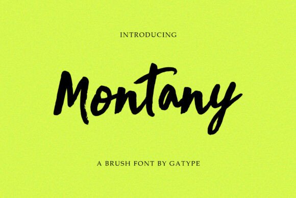 Montany: A Script Font for Editorial Design