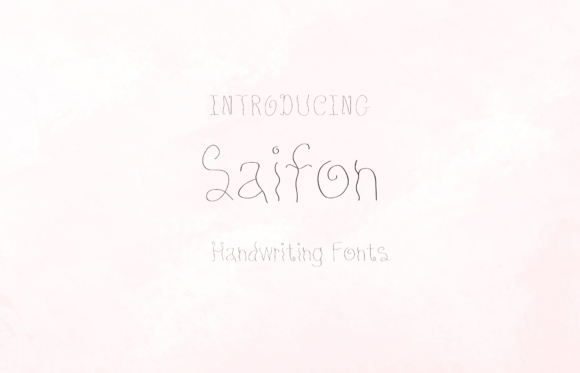 Saifon: A Sweet Font for Digital Design