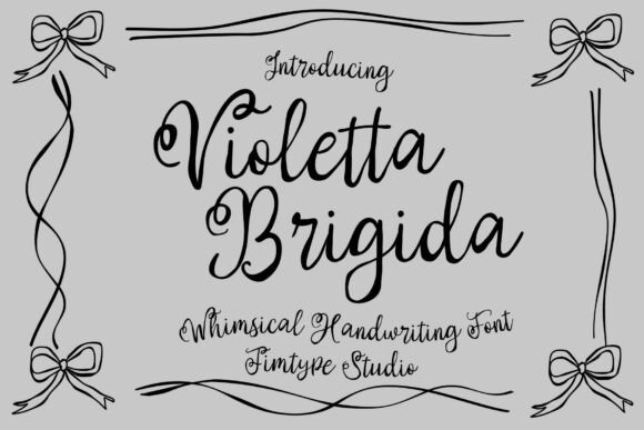 Violetta Brigida: A Handwritten Script Font for Crafters and Designers